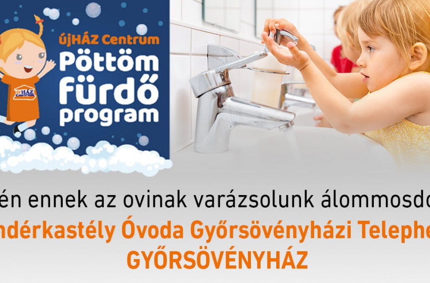 Idén a győrsövényházi óvoda nyert a Pöttöm Fürdő Programban