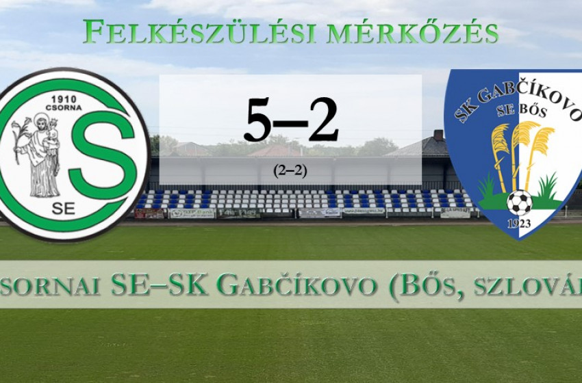 Gólzápor a Csorna első előkészületi meccsén