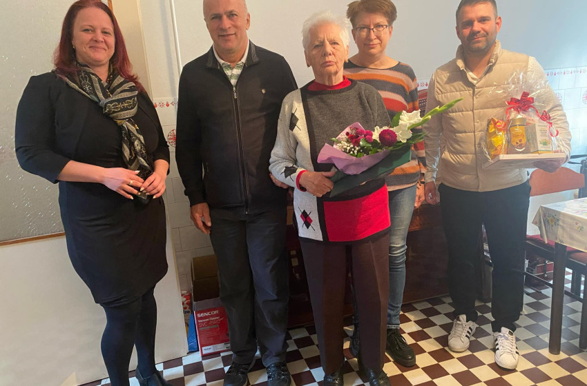 A város szépkorú lakóját köszöntötték Csornán