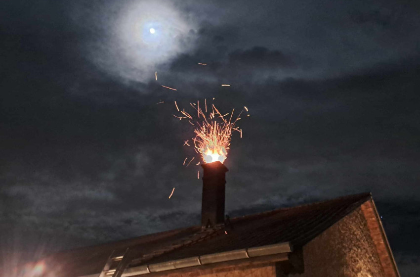 Kigyulladt egy kémény Héderváron