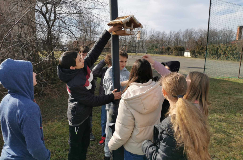 Rovarhotelt kapott a szanyi katolikus iskola KertTinától