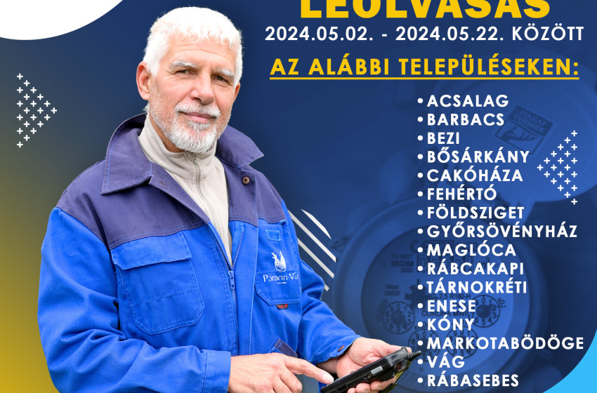 Aknás lakossági vízmérő leolvasás a Rábaközben