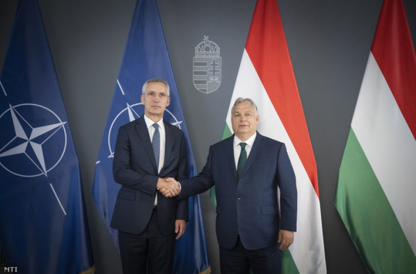Orbán Viktor Jens Stoltenberg NATO főtitkárral tárgyalt