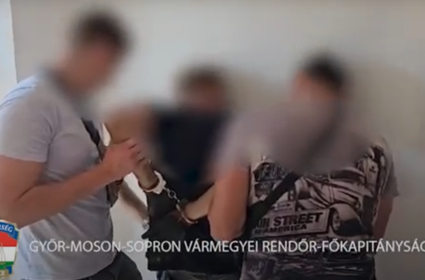A vármegyei rendőrök fogták el a Győrben bujkáló férfit - VIDEÓ
