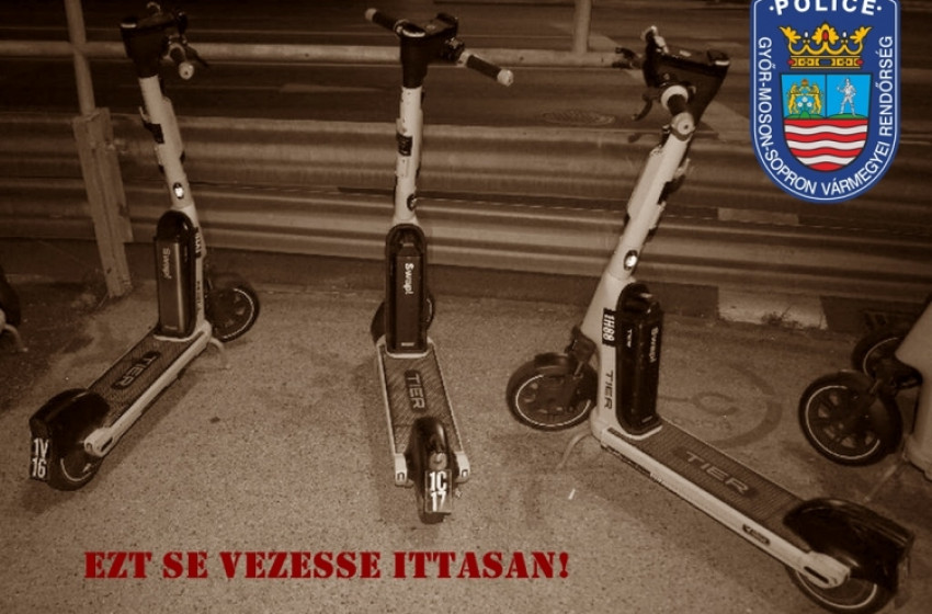 Elektromos rollerrel közlekedőknek is tilos az alkohol!