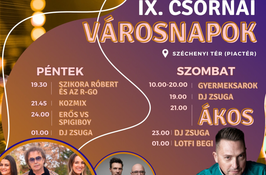 Csorna készül a Városnapokra: fontos útlezárások és közlekedési információk