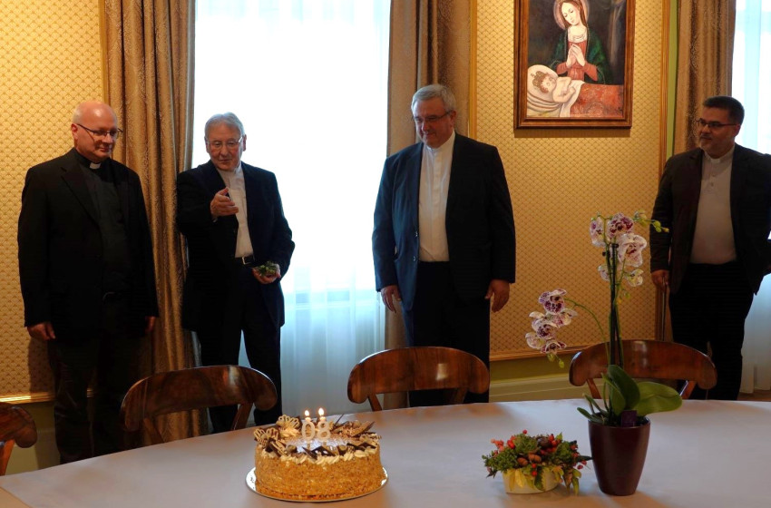 80 éves lett Csorna díszpolgára, Németh László atya