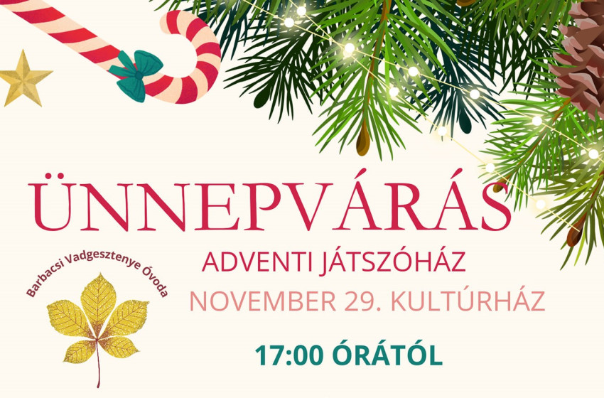 Ünnepvárás adventi játszóház a Barbacson