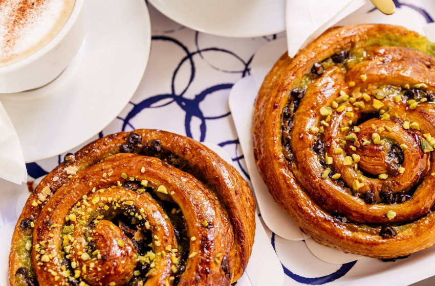 Pihe-puha pisztáciás csiga: sok töltelék gazdagítja