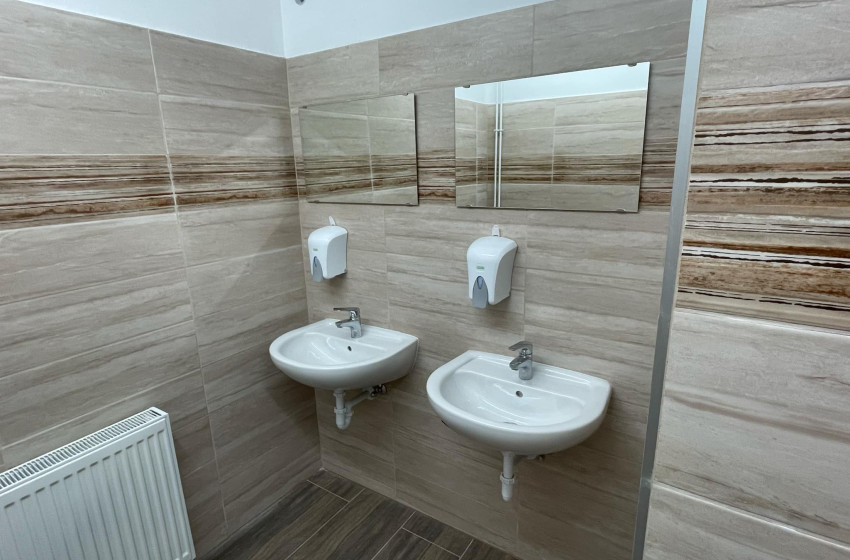 Megújult a Berg Gusztáv Szakképző Iskola tornatermének öltözője