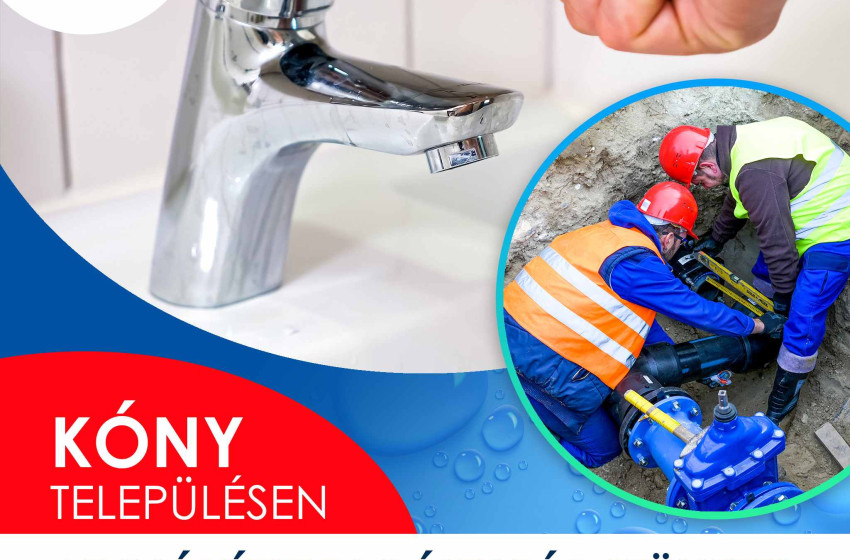 Szünetelni fog az Ivóvízellátás Kónyban