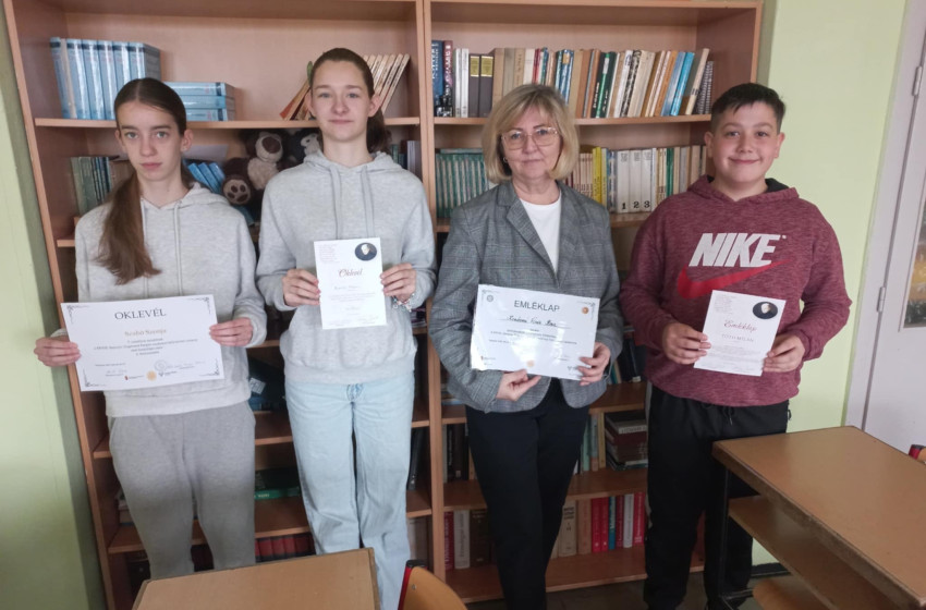 Kimagasló teljesítményt nyújtottak a bágyogszováti tanulók