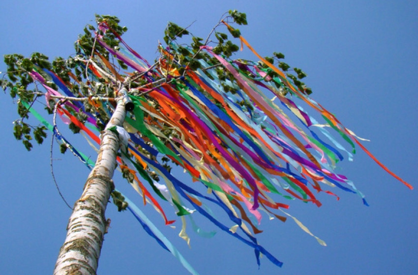 Májusfa-állítás Vágon