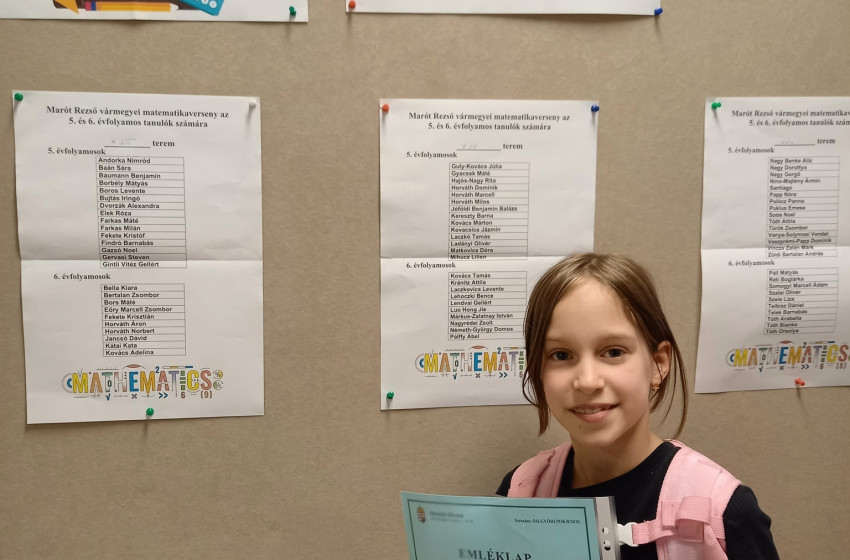 Csornai diák az élen a megyei matekversenyen