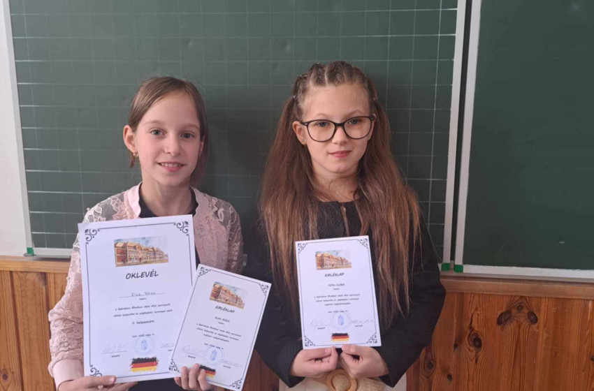 Sikeres szereplés a német nyelvi versenyen – ezüstéremmel tértek haza a csornai tanulók