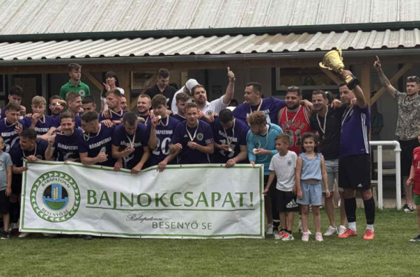 A Rábapatonai BSE nyerte a vármegyei III. osztály Győr C csoportját