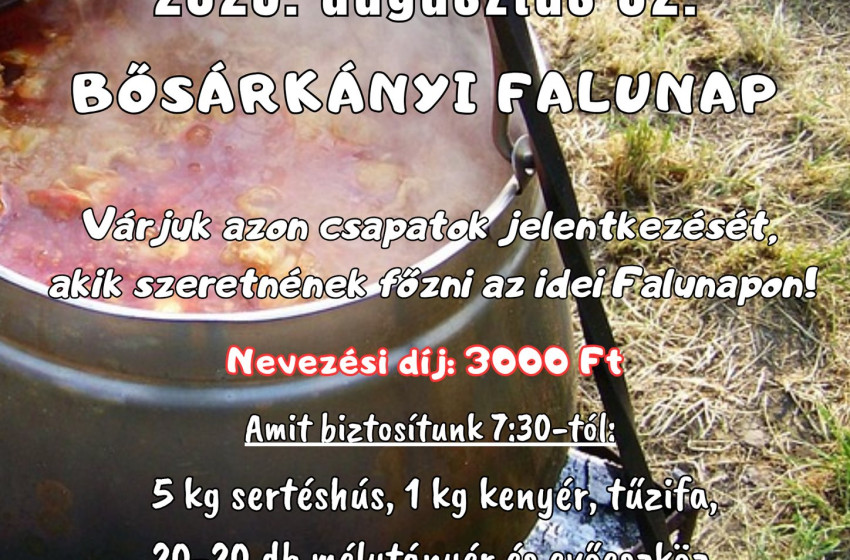 "Sárkány-pörkölt" főzőverseny Bősárkányban