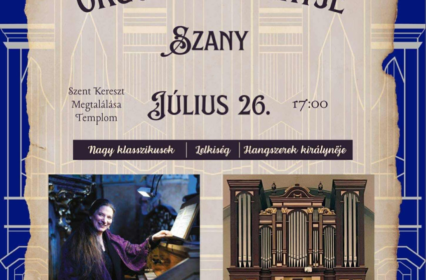 Mali Katalin orgonakoncertje Szanyban