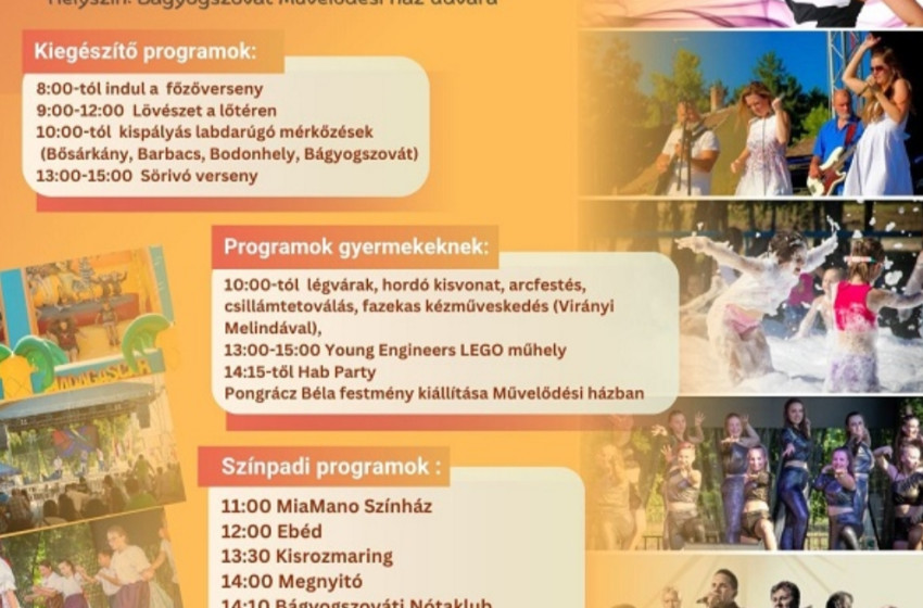 Szombaton falunap Bágyogszováton