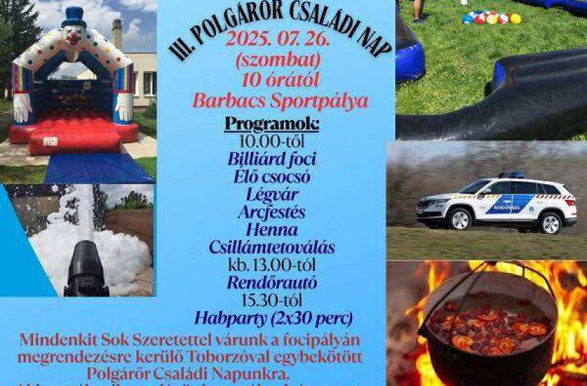 III. Polgárőr Családi Nap Barbacson – Egy nap a közösségért