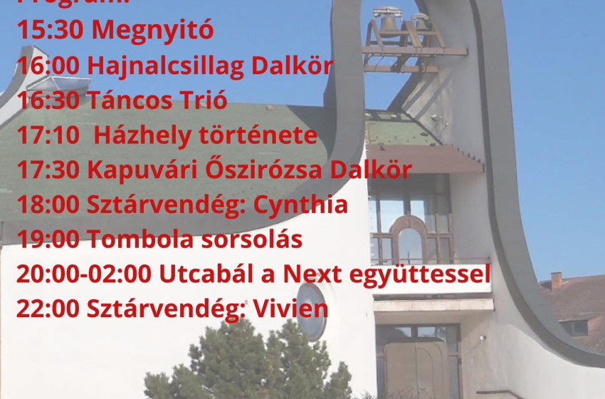 105 éves a Házhely! - jönnek a Házhelyi Vigasságok 