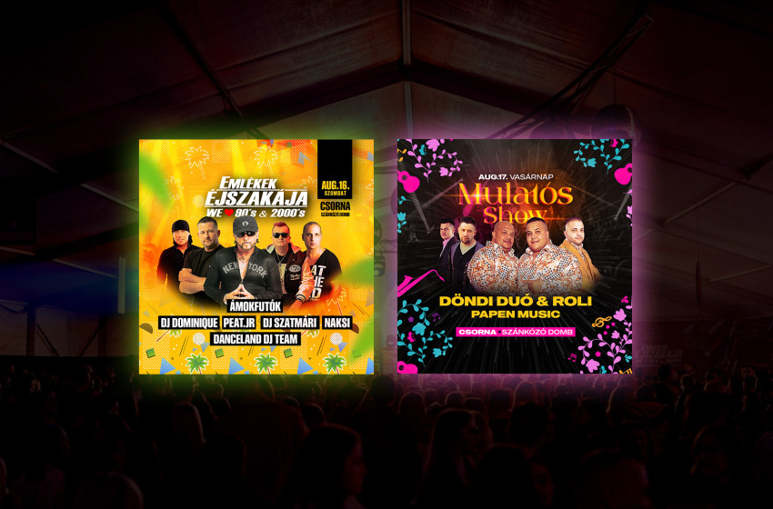 Szombaton és vasárnap éjszakára is jut program Csornára