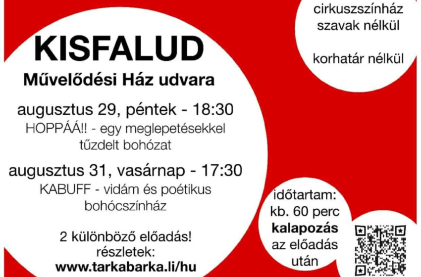 Bohócszínház és meglepetések Kisfaludon – érkezik a TARKABARKA Vándorszínpad