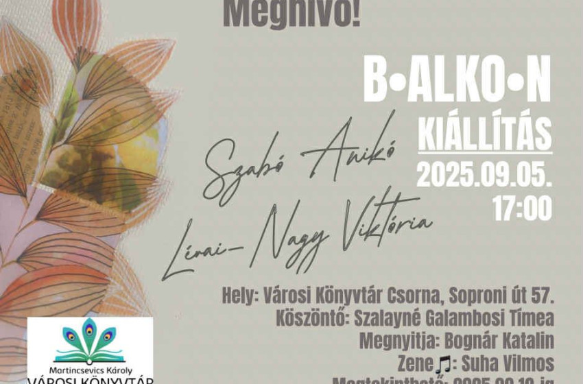 Új kiállítás a könyvtárban Csornán