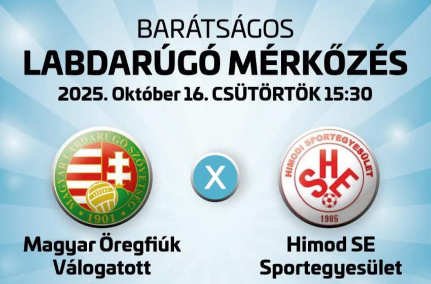 Keretet hirdetetett a Magyar Öregfiúk Válogatott a Himod elleni mérkőzésre