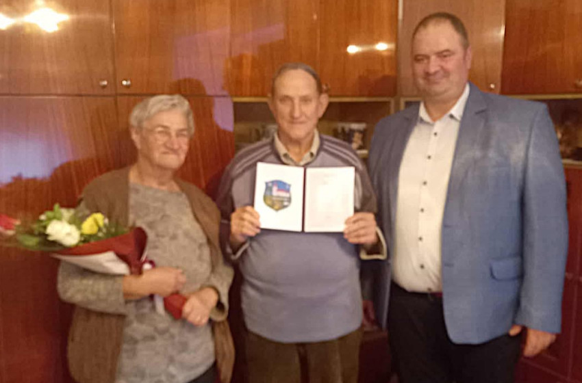 Aranylakodalmat ünnepelt Osliban Fodor Ferenc és felesége, Horváth Anna