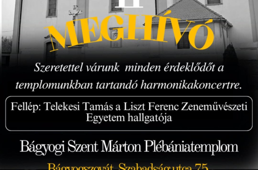 Harmonika hangjai a bágyogszováti templomban