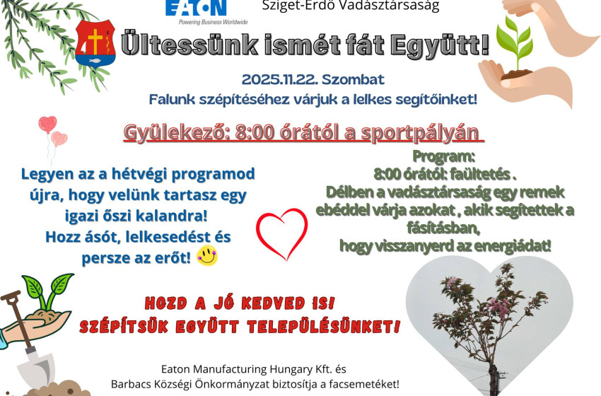 Újra közös faültetésre hívják Barbacson a lakosokat