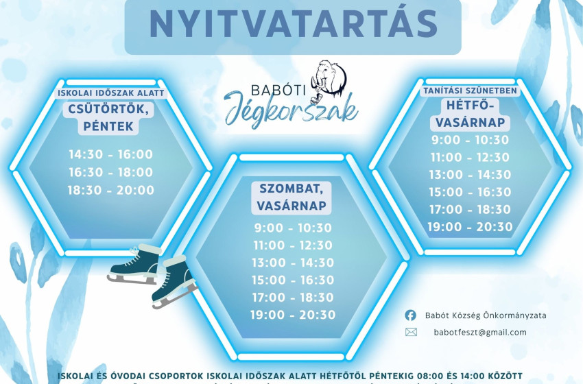 Megnyit a Babóti Jégkorszak jégpálya