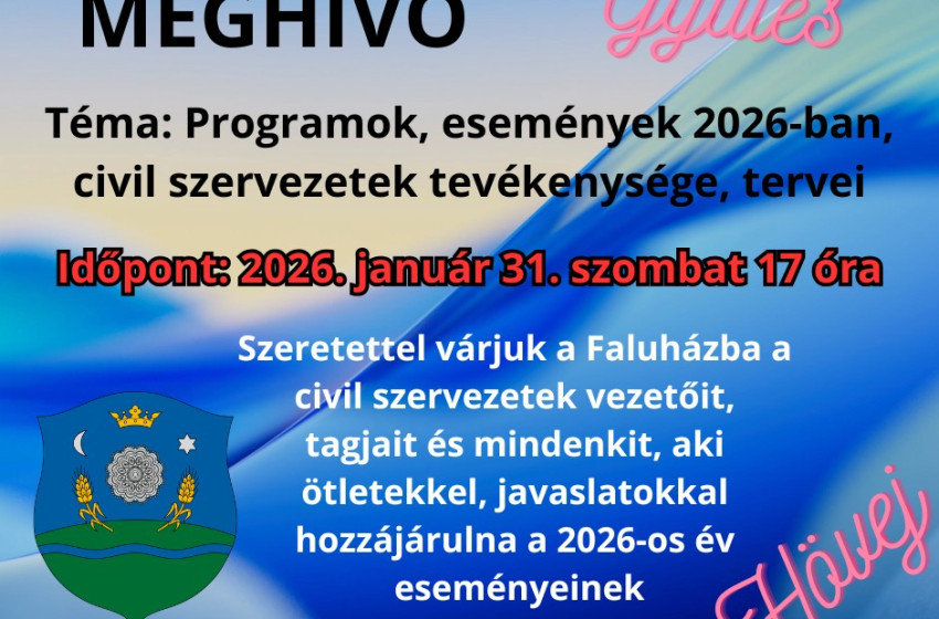 Közös tervezés Hövejen – Gyűlés a 2026-os programokról és civil kezdeményezésekről