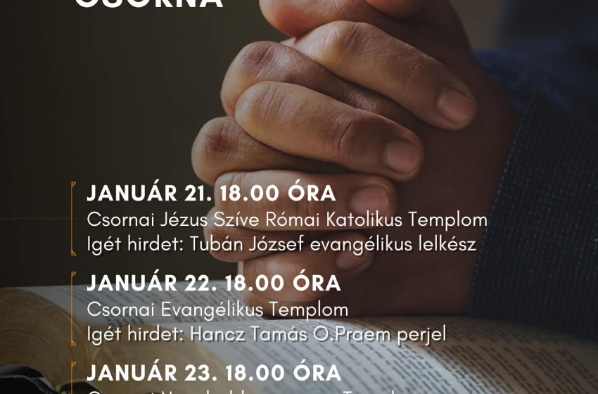 Ökumenikus imahét Csornán