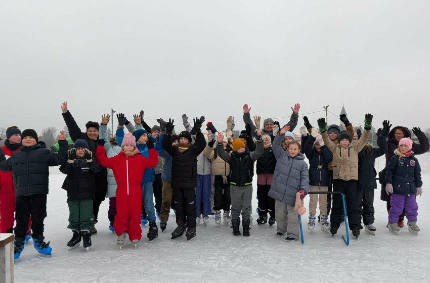 Vidám korcsolyázás Babóton