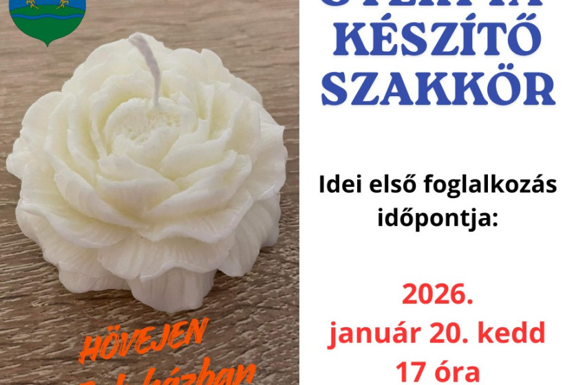 Kedden 17 órától gyertyakészítő-szakkör Hövejen