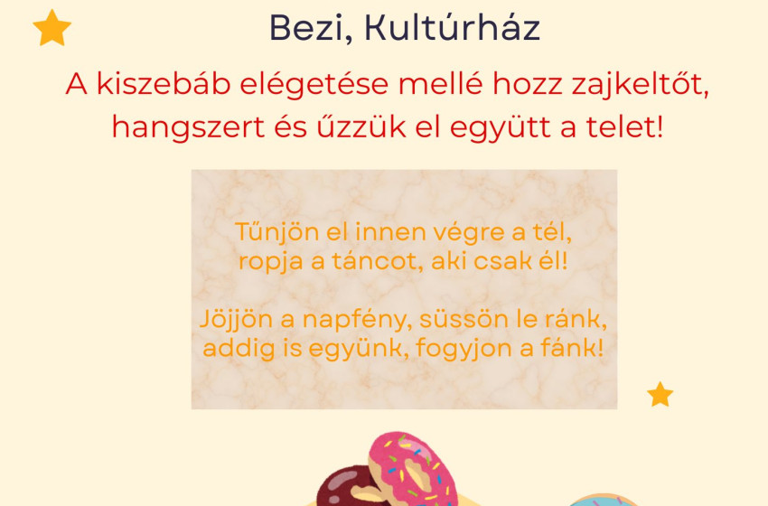 Télbúcsúztató mulatságra készülnek Beziben