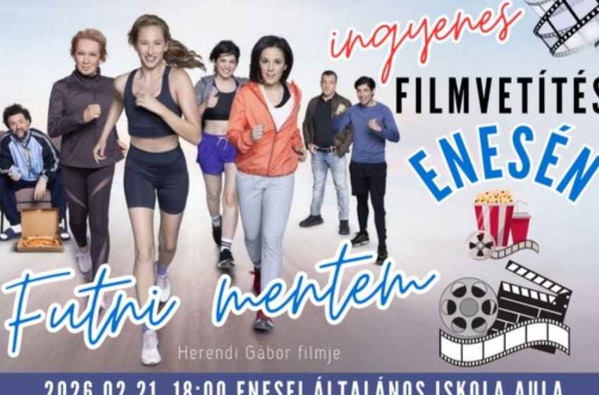 Ingyenes filmvetítés az Enesei Általános Iskolában: bemutatkozik a "Futni mentem"