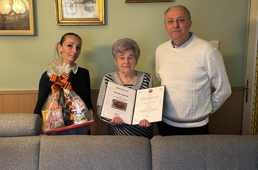 Kilencvenedik születésnapját ünnepelte Rozsits Imréné Kapuváron