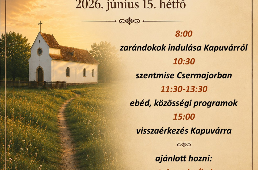 Zarándoklat Csermajorba a Szent Imre-kápolnához