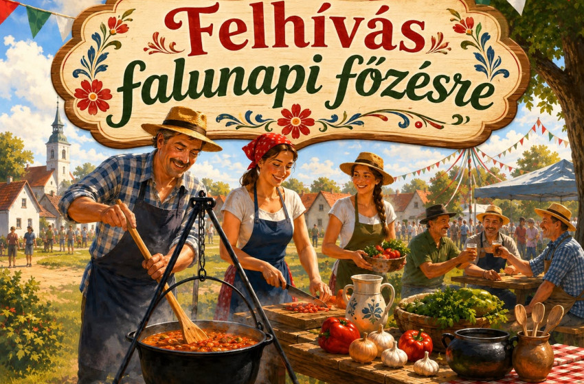 Felhívás falunapi főzésre Rábakecölben