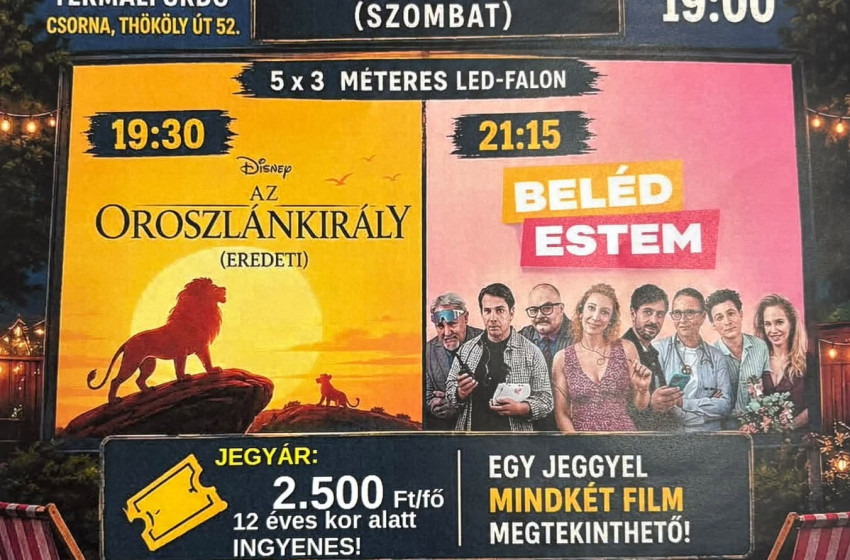 Kertmozi várja a filmkedvelőket Csornán