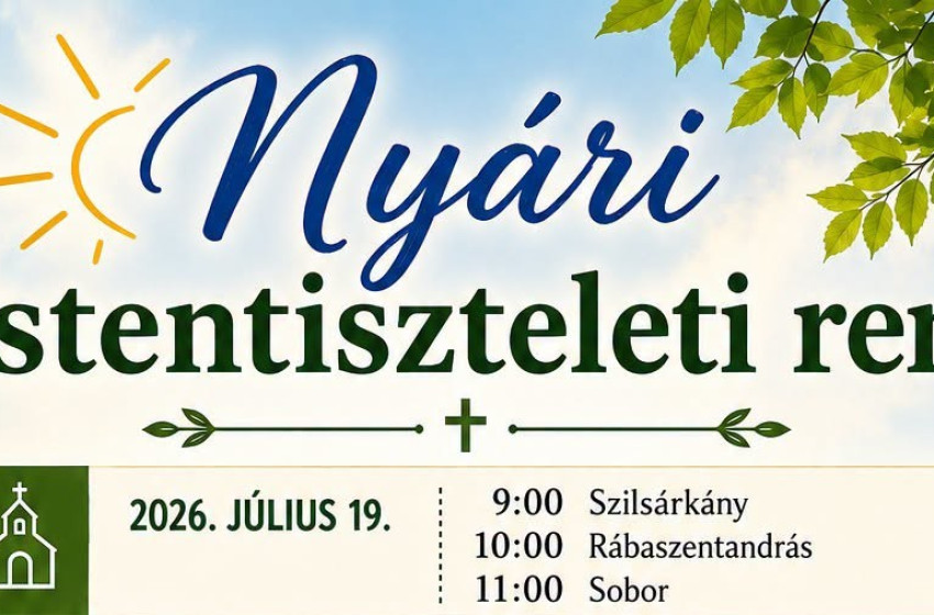 Közzétette nyári istentiszteleti rendjét a Rábaszentandrási Evangélikus Egyházközség