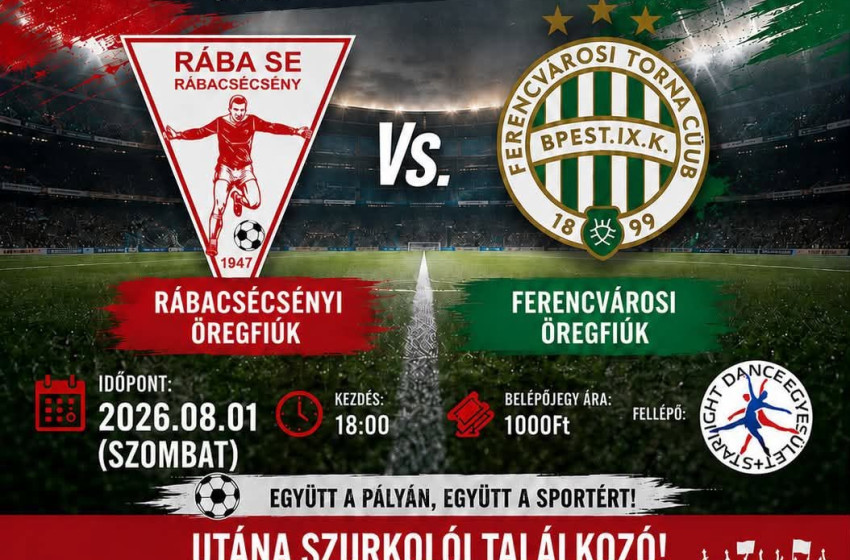 Jótékonysági öregfiúk-mérkőzést rendeznek Rábacsécsényben