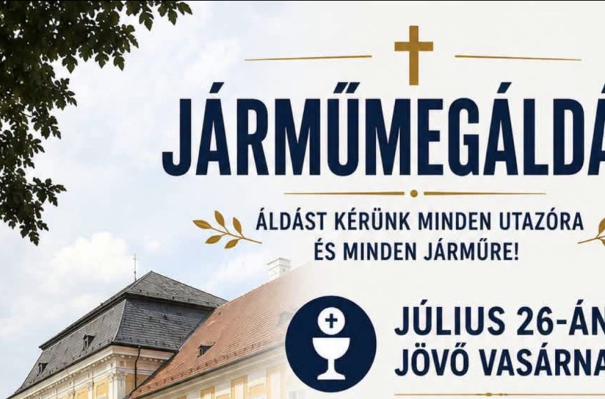 Járműmegáldásra várják a híveket a Csornai Premontrei Apátságnál