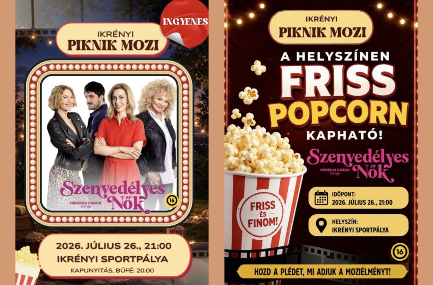 Piknik mozi várja a kikapcsolódni vágyókat Ikrényben
