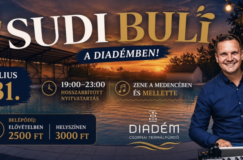 Sudi Buli várja a vendégeket a csornai Diadém Termálfürdőben