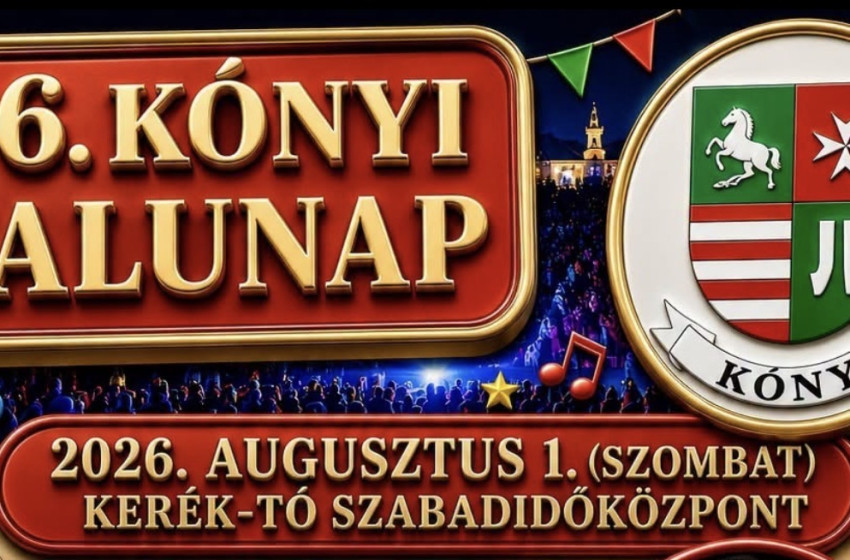 Színes programokkal érkezik a 36. Kónyi Falunap augusztus 1-jén
