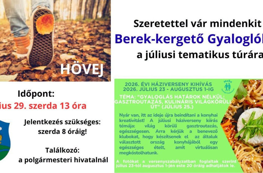 Tematikus túrára várja az érdeklődőket a Berek-kergető Gyaloglóklub Hövejen